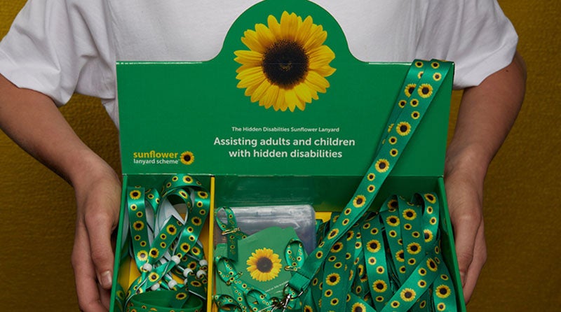Box with Goodies from Hidden Disability Sunflower